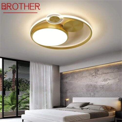 BROTHER Nordic Ceiling Light Modern Simple Gold Lamp Fixtures LED Home For Living Dining Room