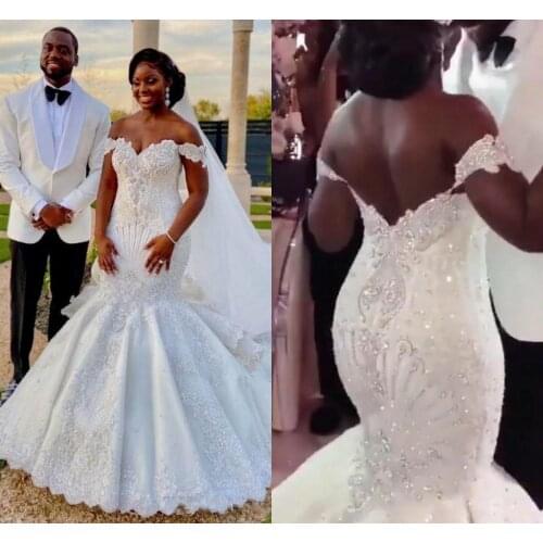 Elegant Lace Mermaid Wedding Dresses Plus Size Bohemian Bridal Gowns Long Sleeves South African Vestidos De Noiva