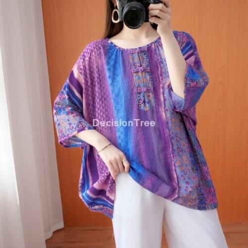 2021 traditional chinese clothing women blouses cotton linen shirt oriental female hanfu female china cheongsam hanfu shirts