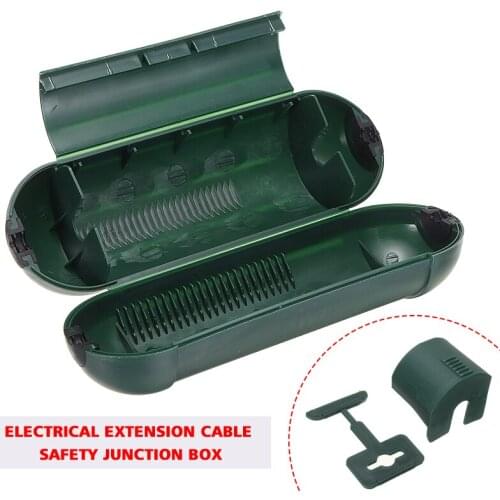 Waterproof Connection Box Green Extension Cord Cover Safety Connection Seal For Indoor Outdoor Use