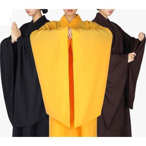 High quality famous unisex buddhist Monks robe haiqing martial arts clothing zen abbot lay meditation uniforms 3pcs/set