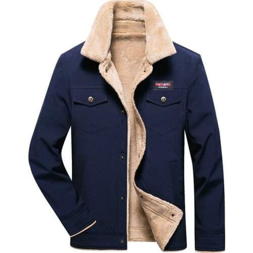 Winter Men Jackets Thick Style Plus Cashmere Men Jackets Youth Single-row Buttons Jackets Pure Cotton Men Stand-Collar Cardigan