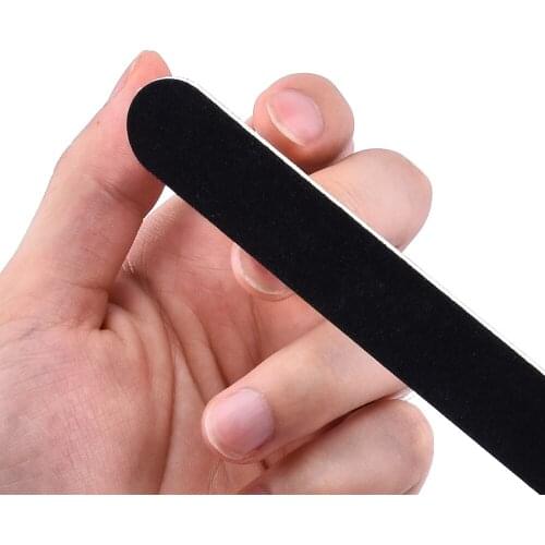 10Pcs/lot Sandpaper Nail File Double Side Sanding Buffer Block Set Black Nail Art Tool Nail Files For UV Gel Polish Manicure