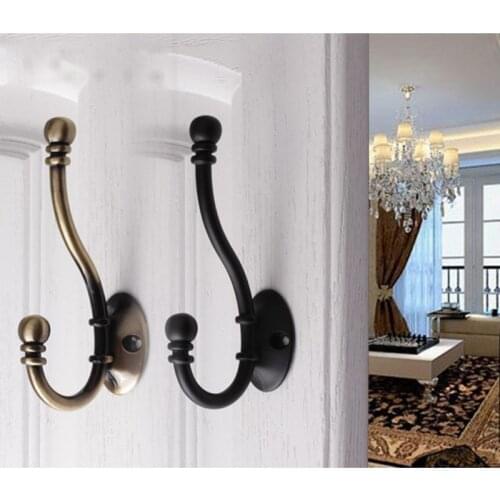10Pcs Wall Hooks Coat Hooks Towel Hook for Hanging Heavy Duty Hat Hook Double Wall Mounted Coat Hanger with Screws