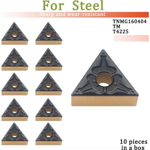 10pcs TNMG160404 TM T4225 Carbide Inserts 100% Original Tungaloy External Turning Tool TNMG 160404 Blade CNC Lathe Cutter Tools