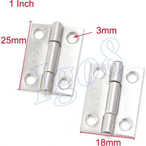 20PCS Cabinet Door Hinges 1" Stainless Steel Butt Hinge