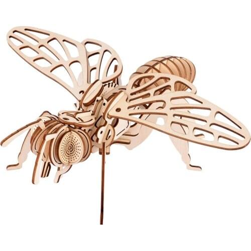 3d Wooden Wasp Science and Education Model Jigsaw Toys Crafts Gifts Ornaments, Puzzle Creative Decompression Gift P309