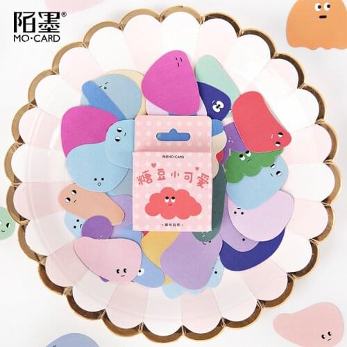 46Pcs/Lot Kawaii Jelly Beans Bullet Journal Decorative Stickers Scrapbooking Stick Label Diary Stationery Album Cute Box Sticker