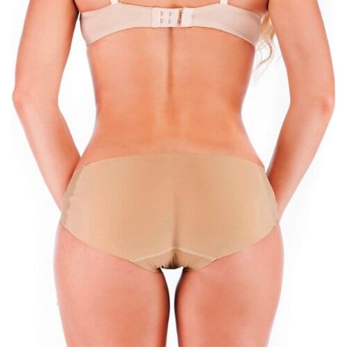 One-piece Seamless Smooth Breathable Push Up Pants Sexy Triangle Ladies Underwear Low Waist Butt Lift Fake Ass Hip Pad Lingerie