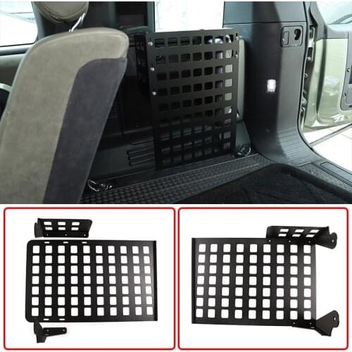 Aluminum Alloy Black Car Trunk Hang Things Grid Plate Car Trunk Organizer For Land Rover Defender 110 2020-2022 Car Accessories