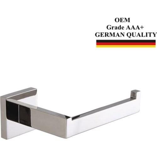 Toilet Paper Holder Polished SUS304 Stainless Steel Sturdy Modern Style Wall Mounted Stickers Kitchen Bathroom Roll Holder