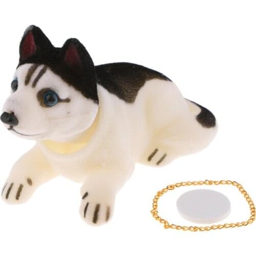 Husky Nodding Dog Ornaments Mini Bobble Head Toys for Car Decoration