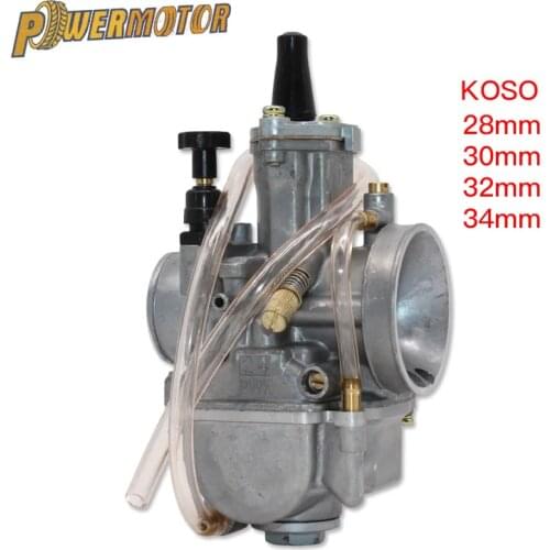 Universal Motorcycle Carburetor KOSO 28 30 32 34mm With Power Jet For 125cc 250cc Racing Moto Pit bike Dirt bike