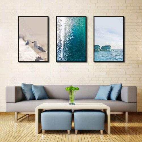 Still Life Pattern Winter Seaside Cottage Painting Living Room Decoration Bedroom Dining Hall Corridor Porch Hanging Painting