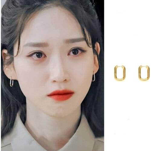 Korean Drama The Penthouse Kim So-yeon Same style new circle back hanging elegant high quality New Arrival High Quality Earrings