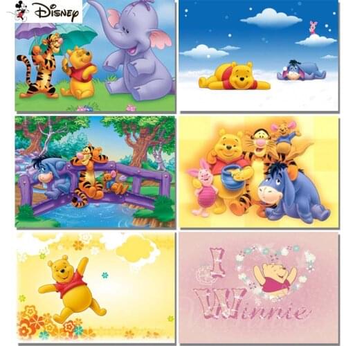 Disney 5D Diy Diamond Painting Anime Cross Stitch Kits "Cartoon Winnie Pooh" Home Decor Full Diamond Embroidery Christmas Gift