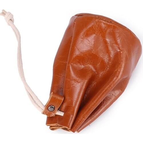 Original Handmade Oil Wax Leather Small Unisex Coin Purse New Cow Leather Coins Money Pocket Retro Wallet Drawstring Storage Bag