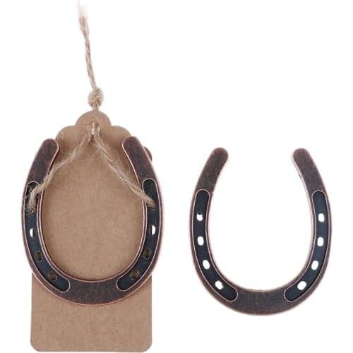 Metal Zinc Alloy Horseshoes Souvenirs Lucky Gift Wedding Hanging Attachment Decoration New Home Housewarming Gift