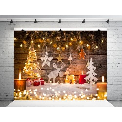 VinylBDS Christmas Photophone Tree Wooden Board Star Deer Baby Photo Backgrounds Photography Backdrops For Photo Studio Backdrop