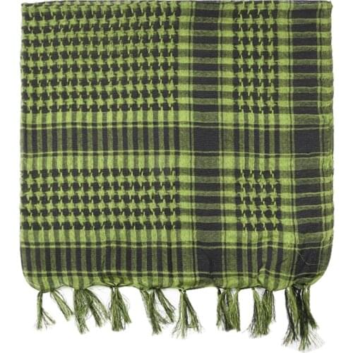 New 100x100cm Tactical Arab Desert Shemagh Scarf Polyester Plaid Printed Scarf Wraps With Tassel Fashion For Men Women