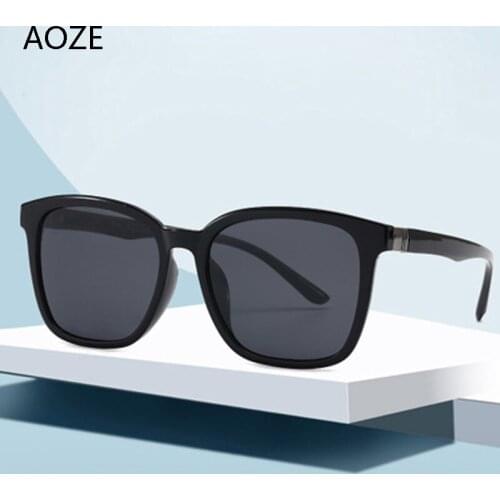AOZE2020 vintage sports style polarized TR90 sunglasses black man driving square sunglasses for women luxury brand UV400
