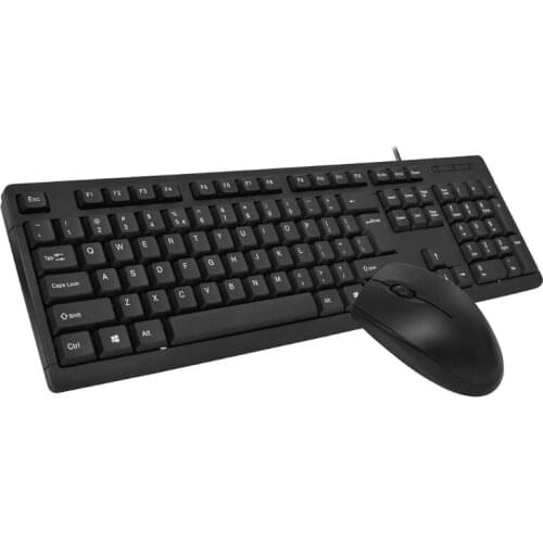 Slim Flat Quiet Gaming 104 Keys Keyboard & Small Portable Mouse Combo Programmable for Game and Work Ergonomic Full Size