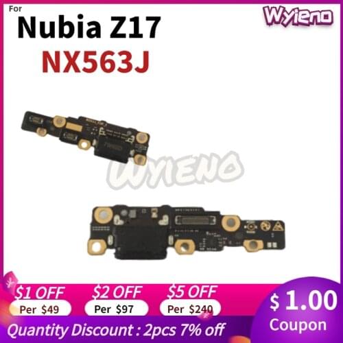 Wyieno For ZTE Nubia Z17 NX563J NX563H / Z17mini NX569J NX569H USB Dock Charger Connector Charging Port Flex Cable Board