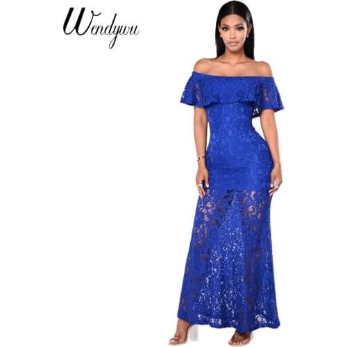 Голубые летние платья WENDYWU China At AliExpress