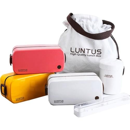 Japan Asvel Lunch-box Double-deck Separate Lunch Box Can Heating Microwave Office Workers Woman Japanese Bodybuilding Lunch Box