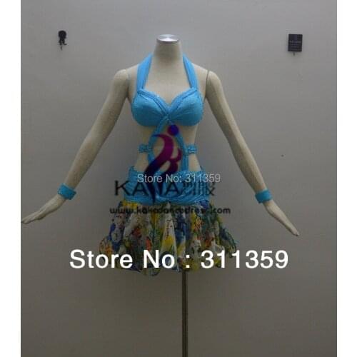 KAKA-L130406,Women Latin Dance Wear,Girls Salsa Practice Dance Dress Tango Samba Rumba Chacha Dance Dress,Latin Dance Dress