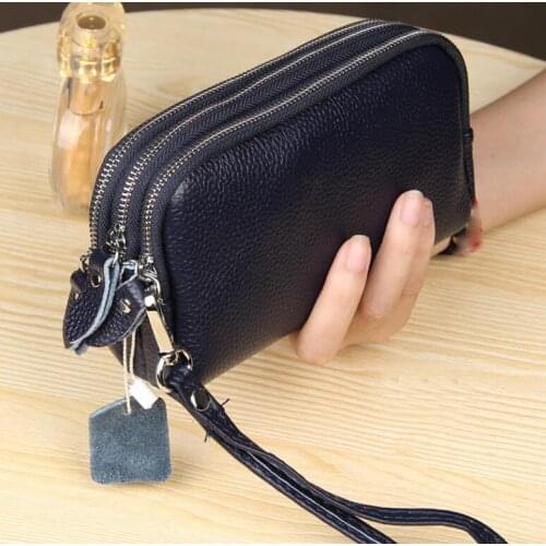 Genuine Leather Wallet Women Day Clutches Real Leather Handbags Envelope Evening Party Bags Bolsa Feminina Bolsos Mujer