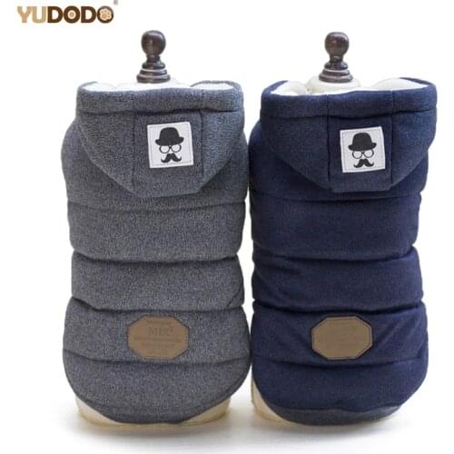 Winter Warm Pet Dog Clothes Hooded Thick Cotton Cat Puppy Dogs Coat Jackets S-XXL