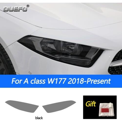 2Pcs Car Headlight Protective Film Transparent TPU Sticker For Mercedes Benz A Class W176 W177 A45 A35 AMG Accessories