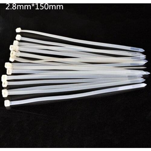 2014 New 500PCS wholesale 2.8mm*150mm black/white Self-locking Plastic Nylon Cable Ties,Wire Zip Tie Free Shipping