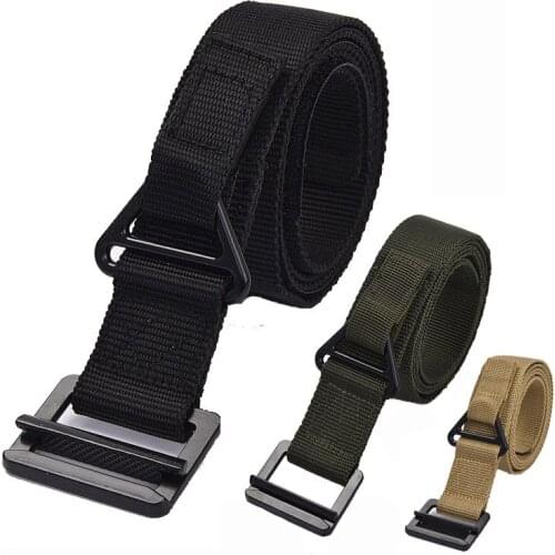Army Tactical Belt Military Waistband Nylon Belt Men Heavy Duty Combat Training Waist Belt Hunting Accessories