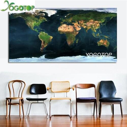 Large 5d diy diamond painting Abstract world map mosaic diamond embroidery full square/Round drill handmade Wall art YY1249