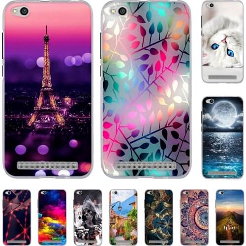 For Xiaomi Redmi 5A Back TPU Phone Case For xiaomi redmi 5A Print Painted Silicone Cover For Xiaomi Redmi 5 A Flower Shells Bags