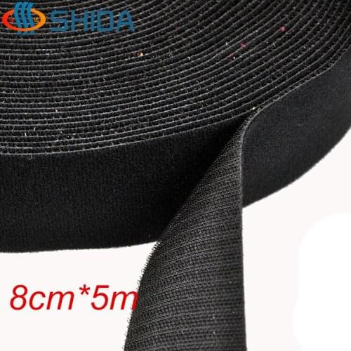 Colorful Reusable 8cm*5meters Free Cutting Back to Back Cerclage Band Hook Loop Tape,Fastener Computer Nylon Cable Ties Straps