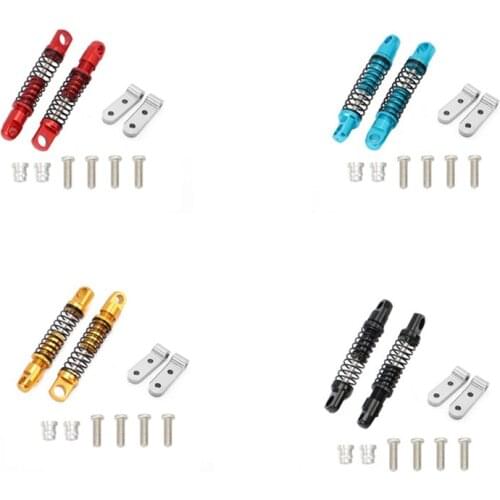 For WPL D12 RC Car Metal Rear Shock Absorber Damper with Mount Fixed Seat Upgrades Parts Accessories