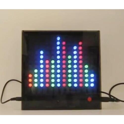 Electronic DIY Kits 12*11 Music Audio Spectrum indicator Amplifier Board Voice control Level indicator VU Meter With Case