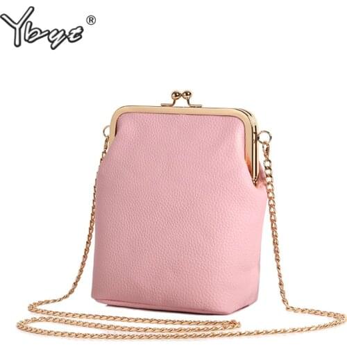YBYT brand 2019 new vintage casual cute chain women shell bag coin purses handbags ladies mini shoulder messenger crossbody bags