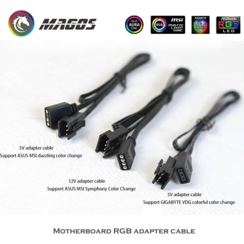 Phanteks M/B RGB SYNC Adapter Cable, JST Header Transfer - 4Pin / 3Pin, Female To Male Extension Cable