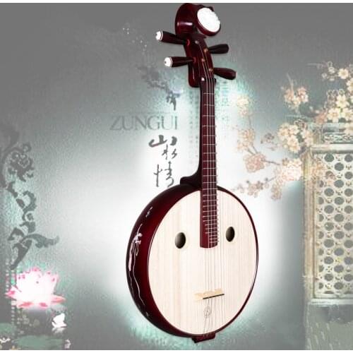 Chinese Traditional Ruan Moon Guitars Platane Wood Material Musical Instruments