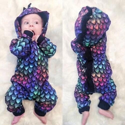 Elvesnest Cartoon Baby Romper 3D Dinosaur Baby Boys Clothes Long Sleeve Hooded Infant Romper Spring Autumn Newborn Costume