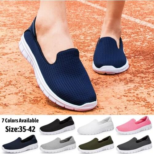 2021 Plus Size 42 Summer New Mother Shoes Breathable and Comfortable Fashion Casual Soft-soled Fitness Walking Flat Shoes