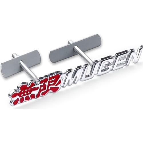 3D Metal MUGEN Sticker Front grille Emblem Chrome Logo Rear Badge for HONDA Civic Accord S2000 CR-V Car-Styling Accessories