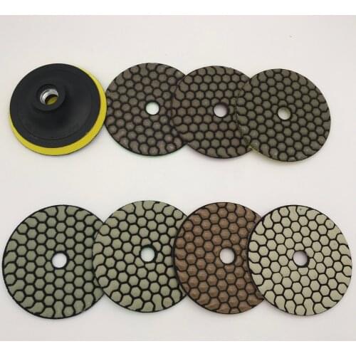 Dry Polishing Pad 4 inch Flexible Thin Diamond Polishing Pads Kit for Granite Marble Concrete Fast Cutting Economical Durable