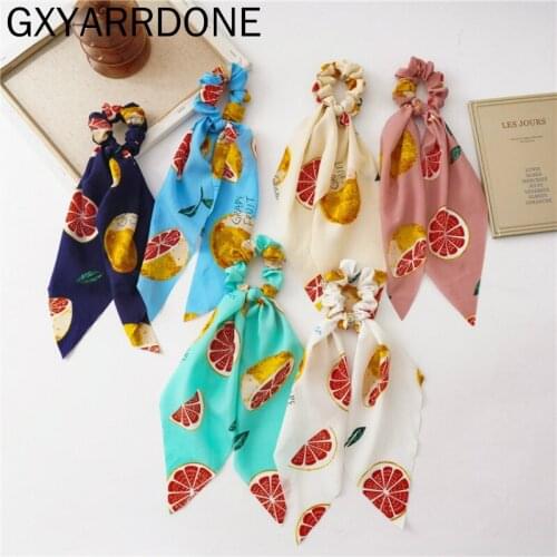 Shaddock Print Hair Tie Ring Scrunchies Rope Elastic Hair Bands Headwear Circle Rubber Elegant Hair Accessories Ponytail Holder