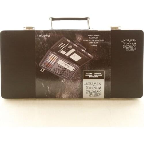 Originnal Windsor Newton Sketch Set Artist Small Wooden Box Toner/Charcoal Stick Pencil Combination Drawing Art Supplies