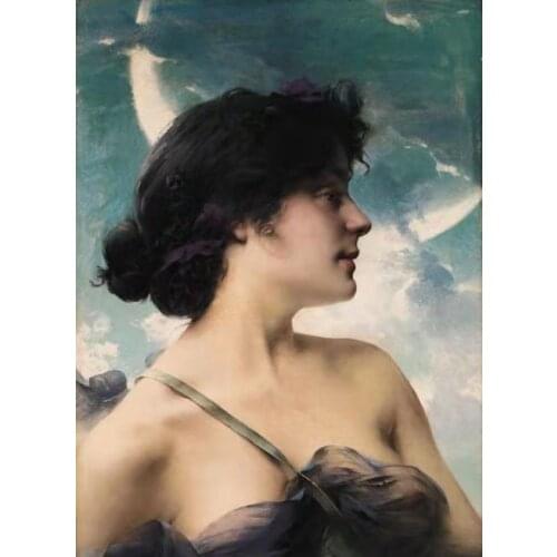 Custom portrait) the artist perfectly completes the hand-painted art, master art and portrait art on the canvas